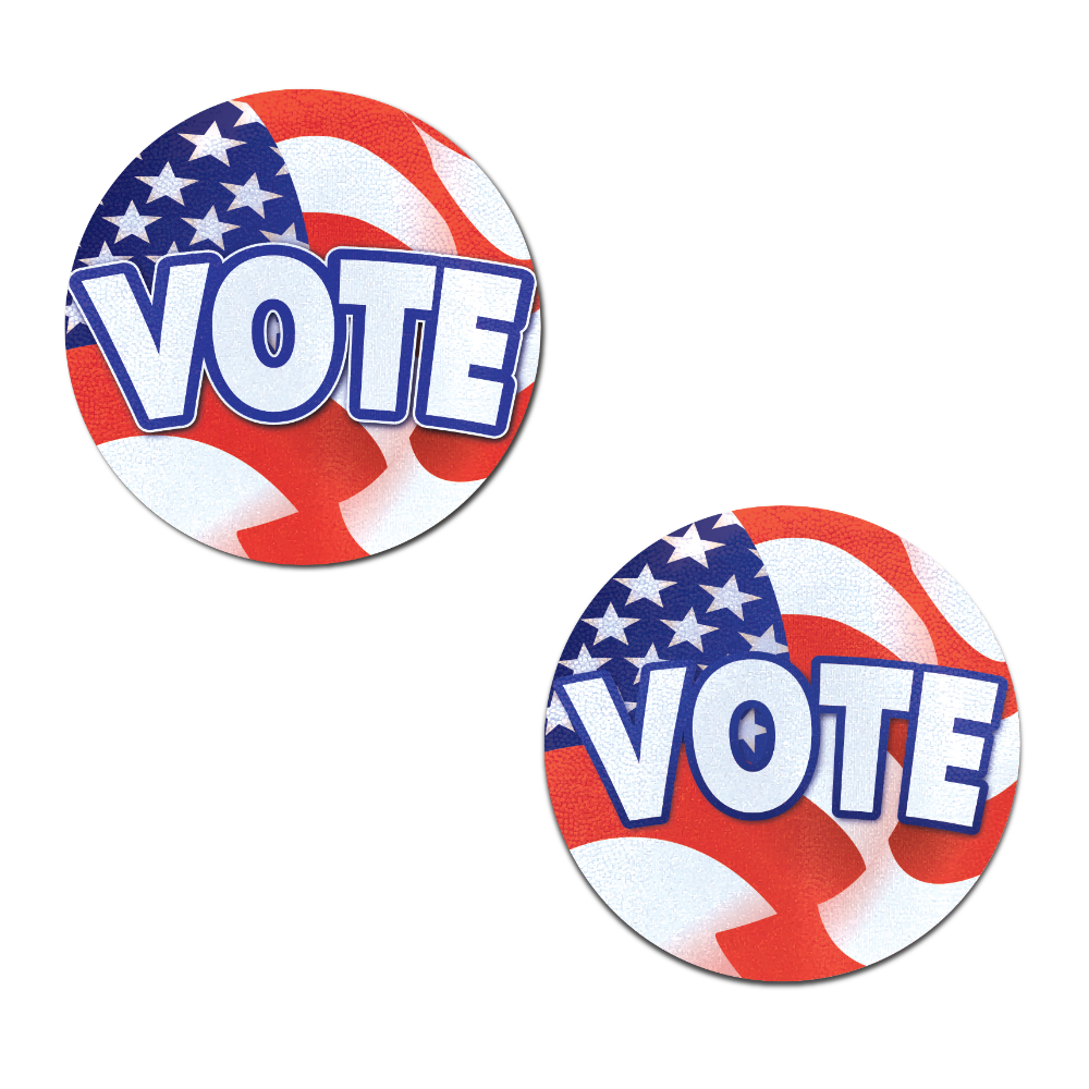 5-Pack: Vote: Patriotic USA American Vote Nipple Pasties by Pastease® o/s