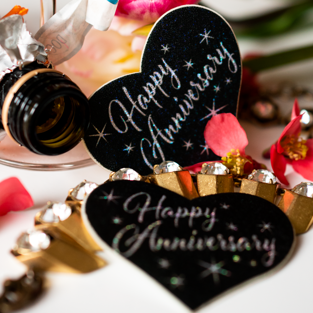 5 Pack: Love: 'Happy Anniversary' Heart Nipple Pasties by Pastease®