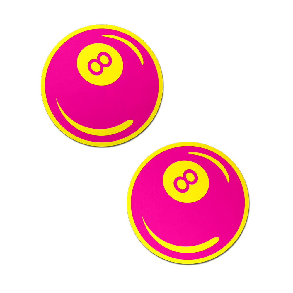5-Pack: Neon Pink & Yellow 8-Ball Petal Breast Pasties by Pastease®
