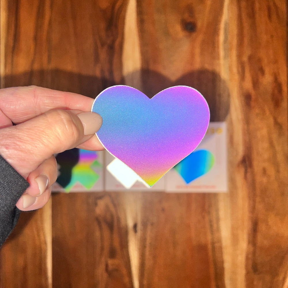 5-Pack: Love: Reflective Rainbow Heart Nipple Pasties by Pastease® o/s