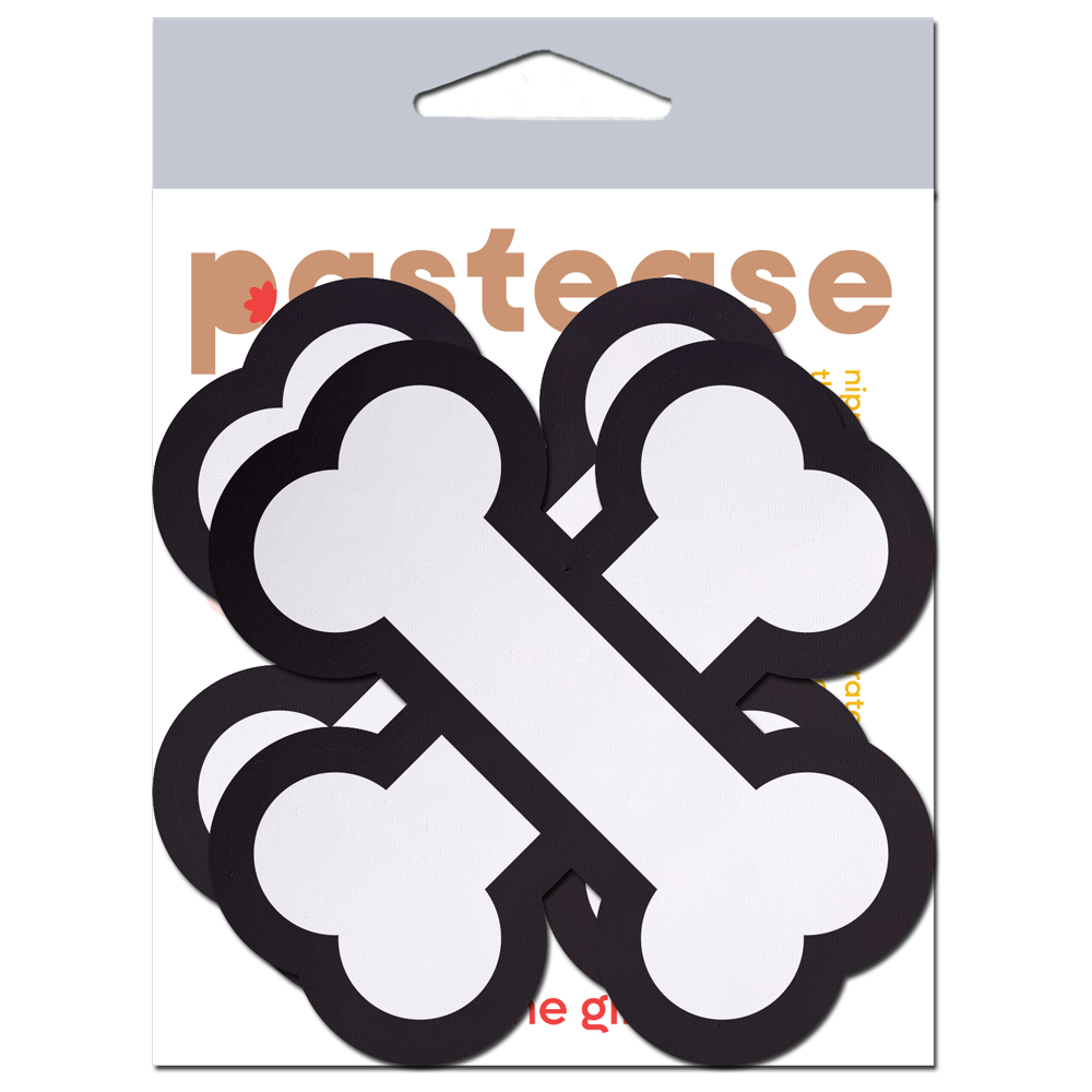 5-Pack: White Crossbone Breast Pasties by Pastease®