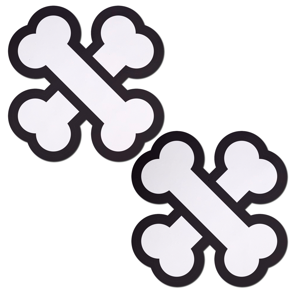5-Pack: White Crossbone Breast Pasties by Pastease®