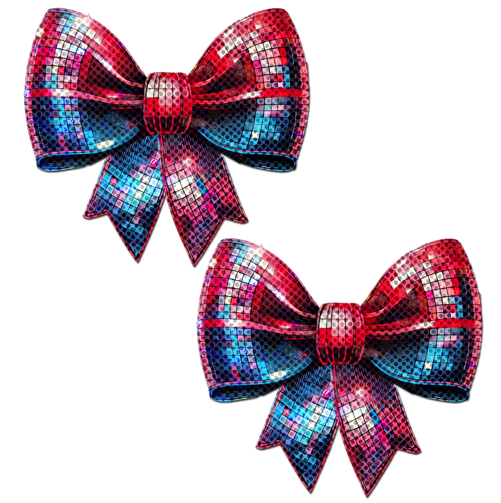 5-Pack: Disco Ball Bow Sparkling Breast Pasties by Pastease®