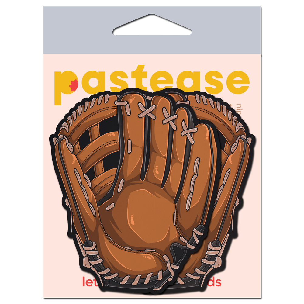 5 Pack: Baseball Mitt Pasties Brown American Baseball Mitt Nipple Covers by Pastease®