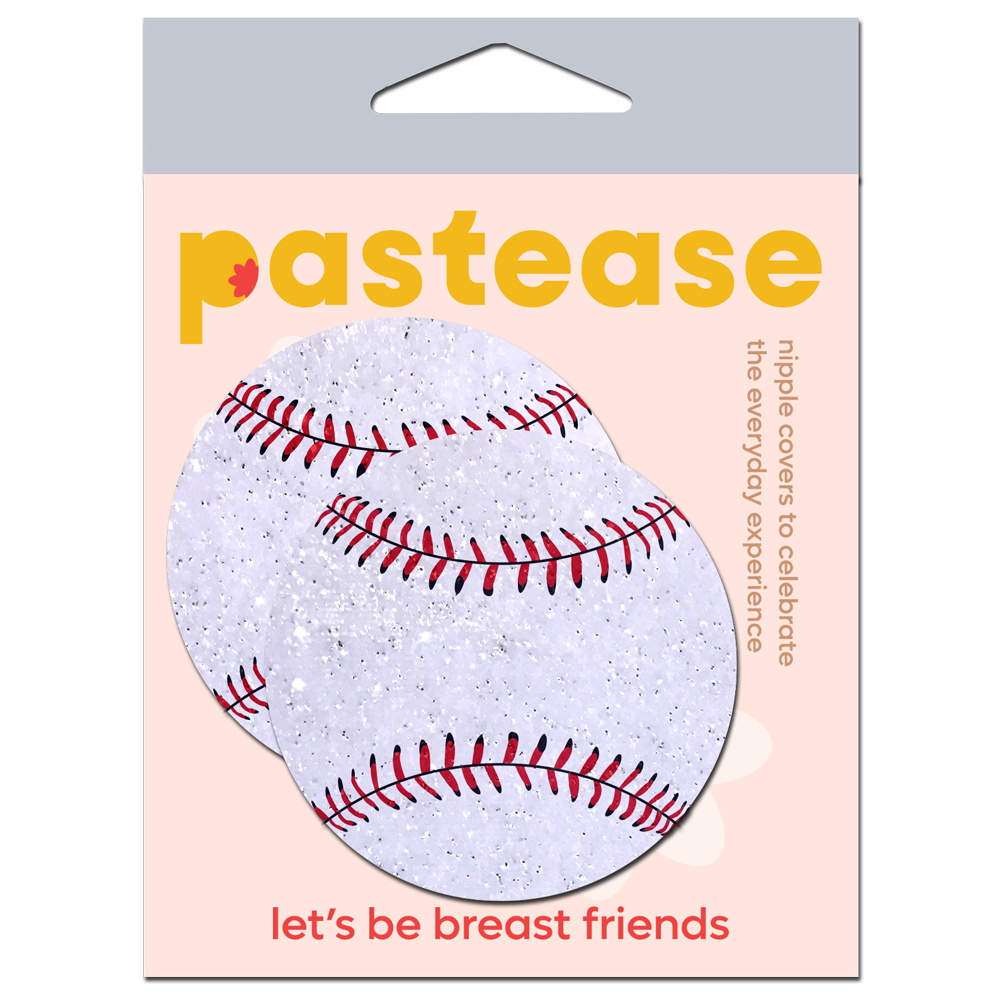 5 Pack: Baseball Pasties on Sparkly Velvet American Baseball Nipple Covers by Pastease