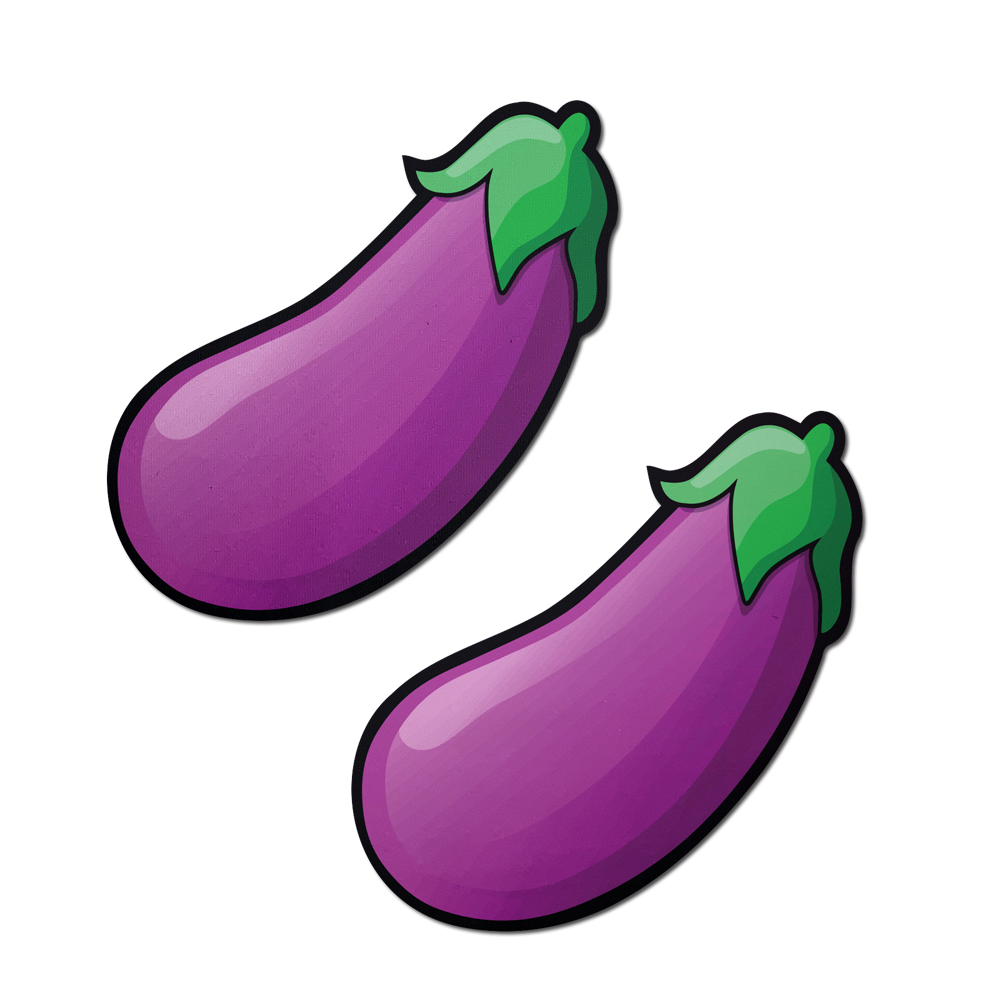 5-Pack: Eggplant Pasties Fat Purple Emoji Nipple Covers by Pastease