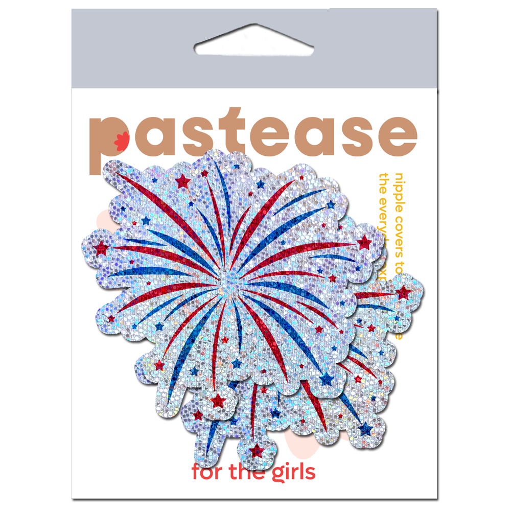 5-Pack: Fireworks Pasties Patriotic Explosion Glitter Nipple Covers by Pastease