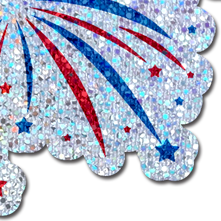 5-Pack: Fireworks Pasties Patriotic Explosion Glitter Nipple Covers by Pastease