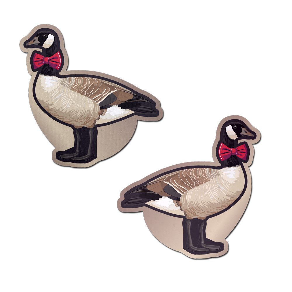 5-Pack: Christmas Goose with Red Holiday Bow Breast Pasties by Pastease®