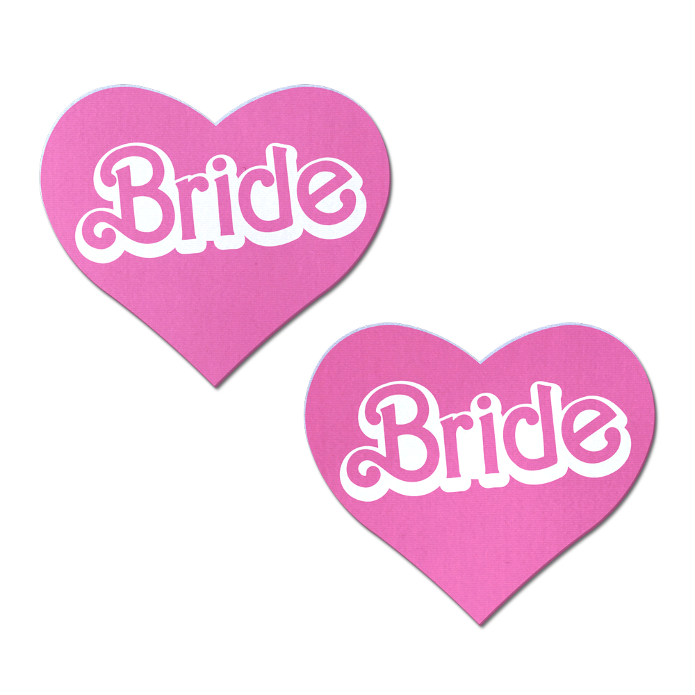 5-Pack: Love: 'Bride' Doll Pasties Pink Iconic Heart Nipple Covers by Pastease