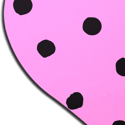 5-Pack: Pink Heart with Black Polka Dot Breast Pasties by Pastease®