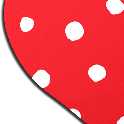 5-Pack: Red Heart with White Polka Dot Breast Pasties by Pastease®