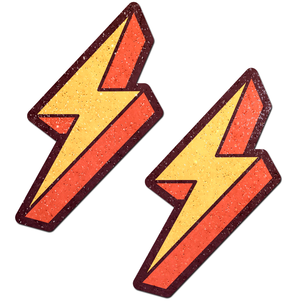5 Pack: Lightning Bolt Pasties Thunder Struck Breast Covers by Pastease