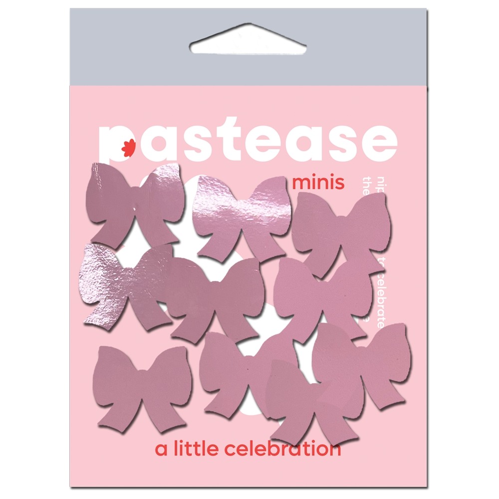 5-Pack: Body Mini Pasties: 10 Mini Bow Faux Latex Pleather Vinyl Body Pasties by Pastease®