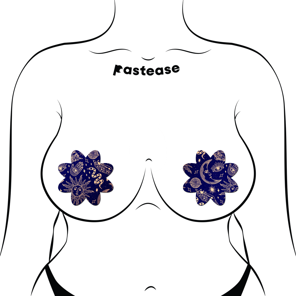 5-Pack: Midnight Celestial Sun & Moon Petal Breast Pasties by Pastease®