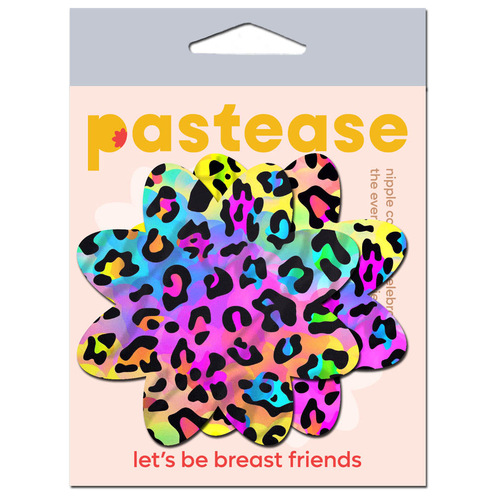 5-Pack: Rainbow Cheetah Leopard Print Petal Breast Pasties by Pastease®