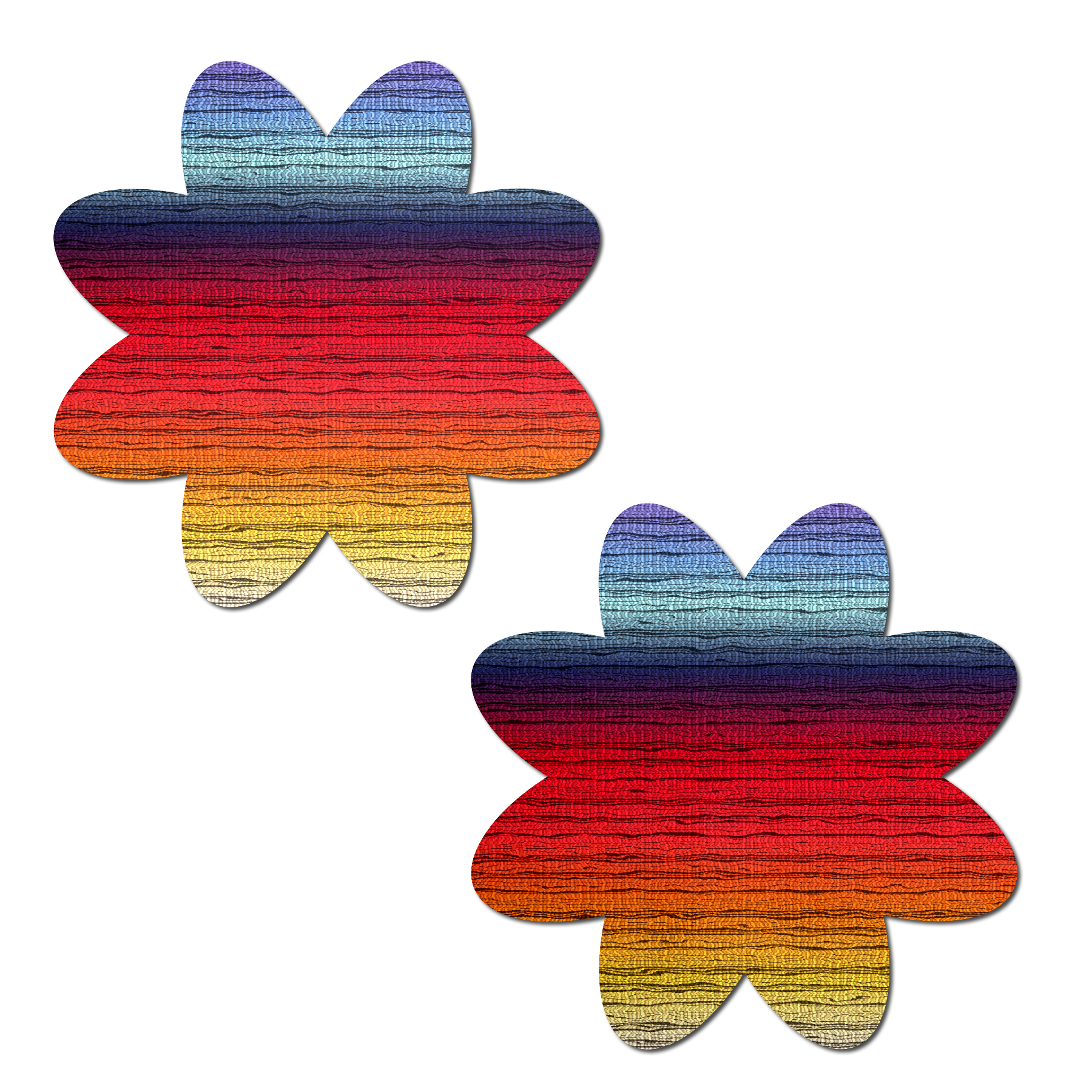 5-Pack: Retro Horizon Color Petal Breast Pasties by Pastease®