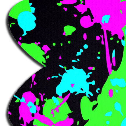 5-Pack: Vibrant Neon Paint Splatter Petal Breast Pasties by Pastease®