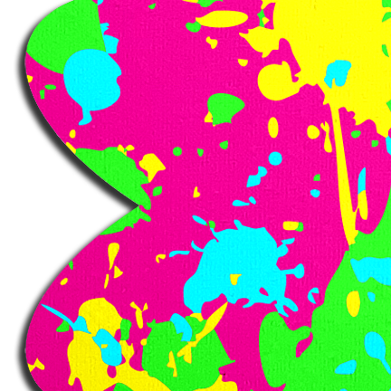5-Pack: Neon Pink Graffiti Paint Splatter Petal Breast Pasties by Pastease®