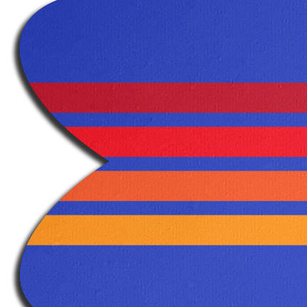 5-Pack: Vibrant Retro Stripes on Blue Petal Breast Pasties by Pastease®