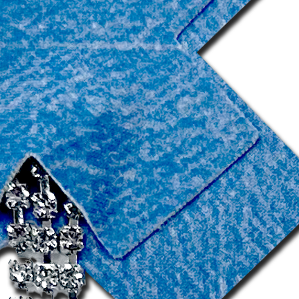 5-Pack: Tassel Pasties: Denim Plus X Pastease with Long Rhinestone Tassel Nipple Pasties by Pastease®
