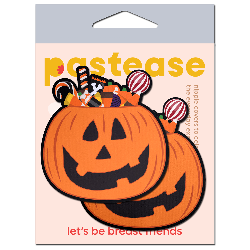 5-Pack: Trick-or-Treat Pumpkin Pasties with Candy Nipple Covers by Pastease