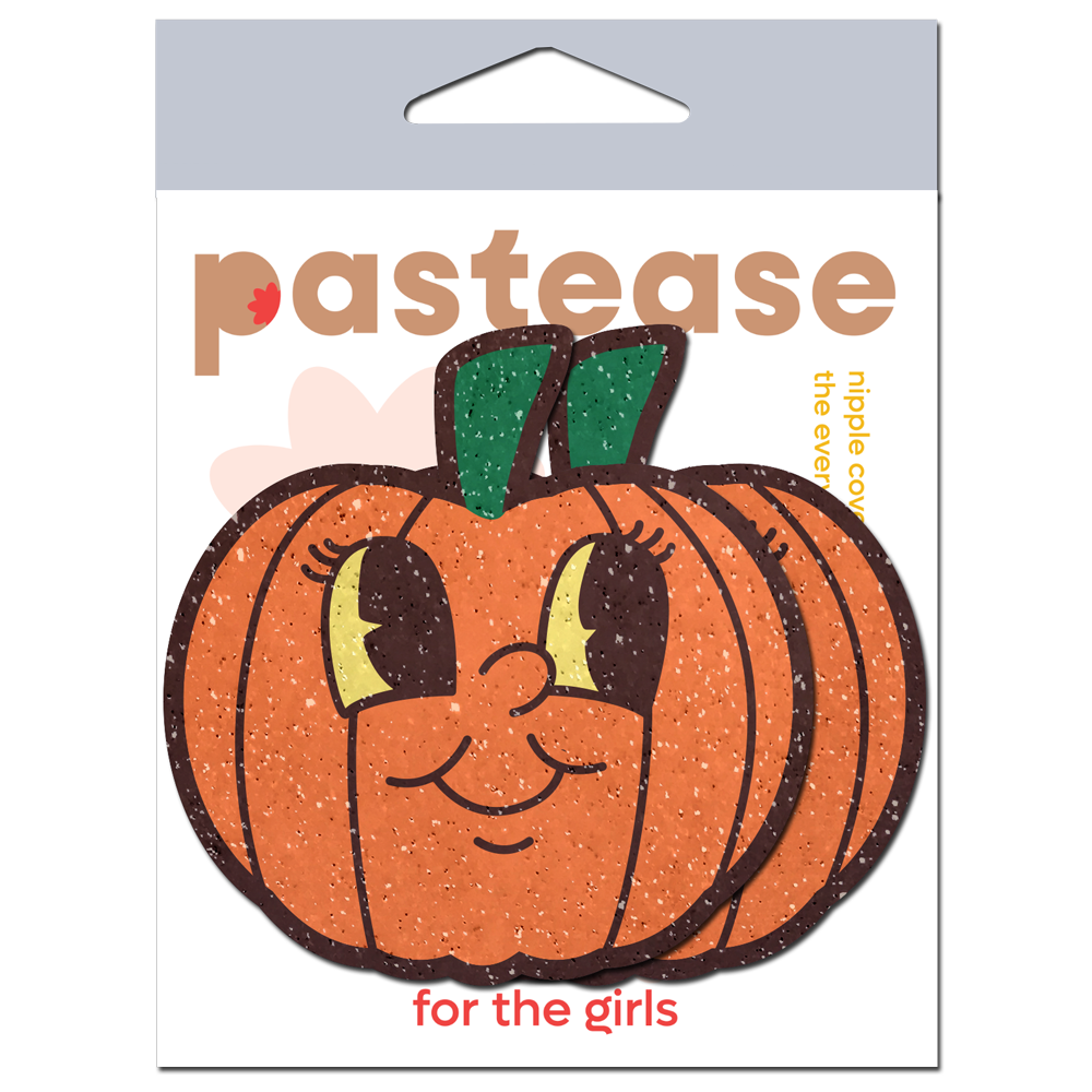 5-Pack: Pumpkin Breast Pasties Cutie Pie Face Jack O' Lantern Nipple Covers by Pastease