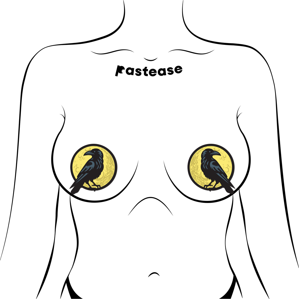 5-Pack: Black Raven and Full Moon Breast Pasties by Pastease®