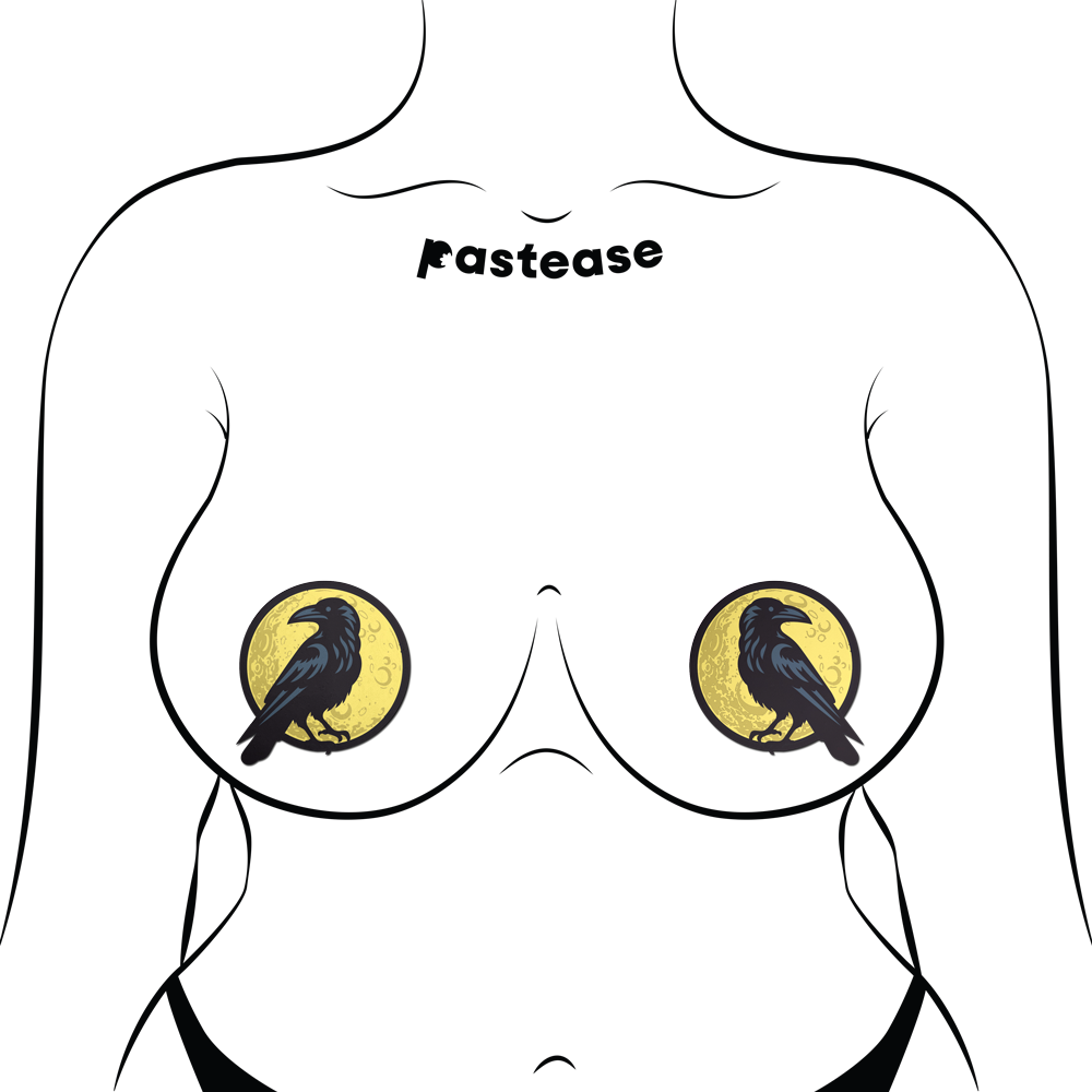 5-Pack: Black Raven and Full Moon Breast Pasties by Pastease®