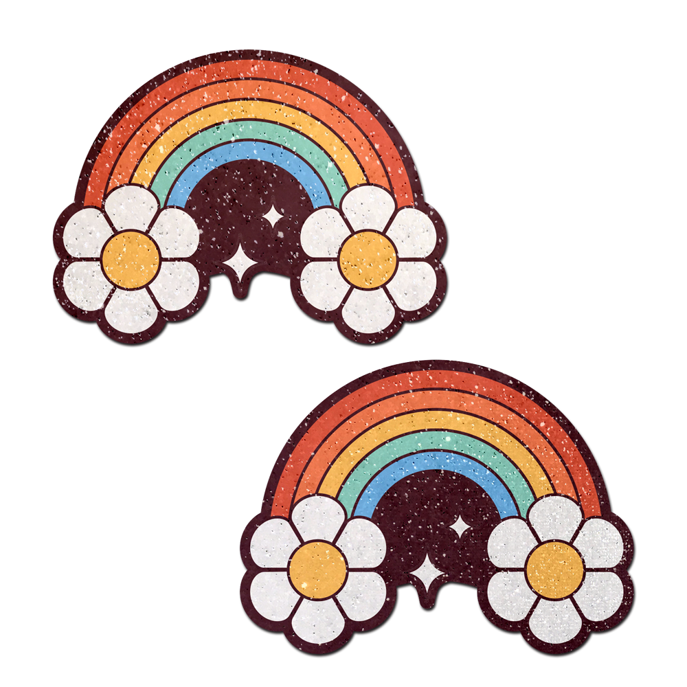 5 Pack: Rainbow Flower Pasties Nipple Covers by Pastease®