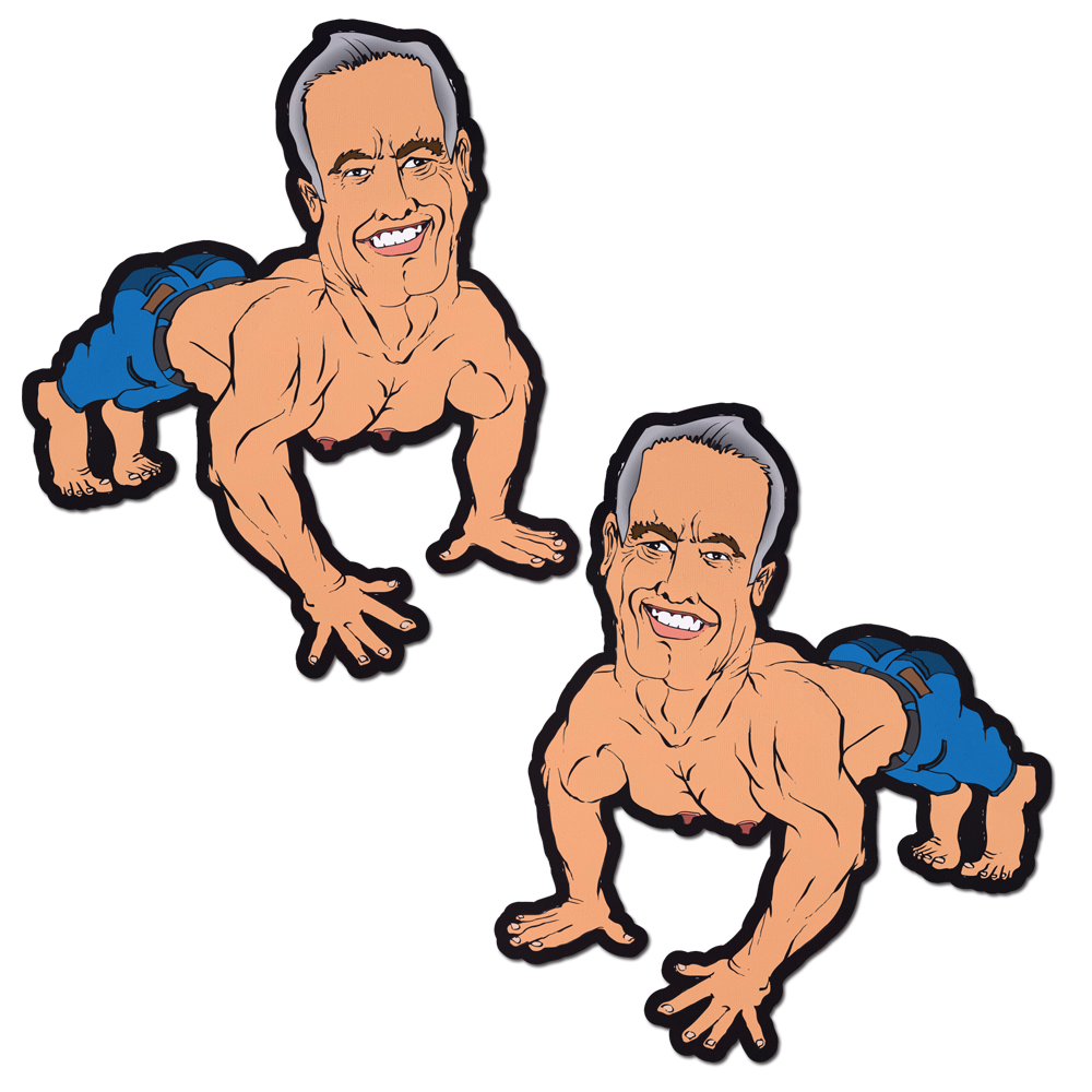 5 Pack: RFK Jr. Pasties Robert F Kennedy Push Up Muscle Man Nipple Covers by Pastease