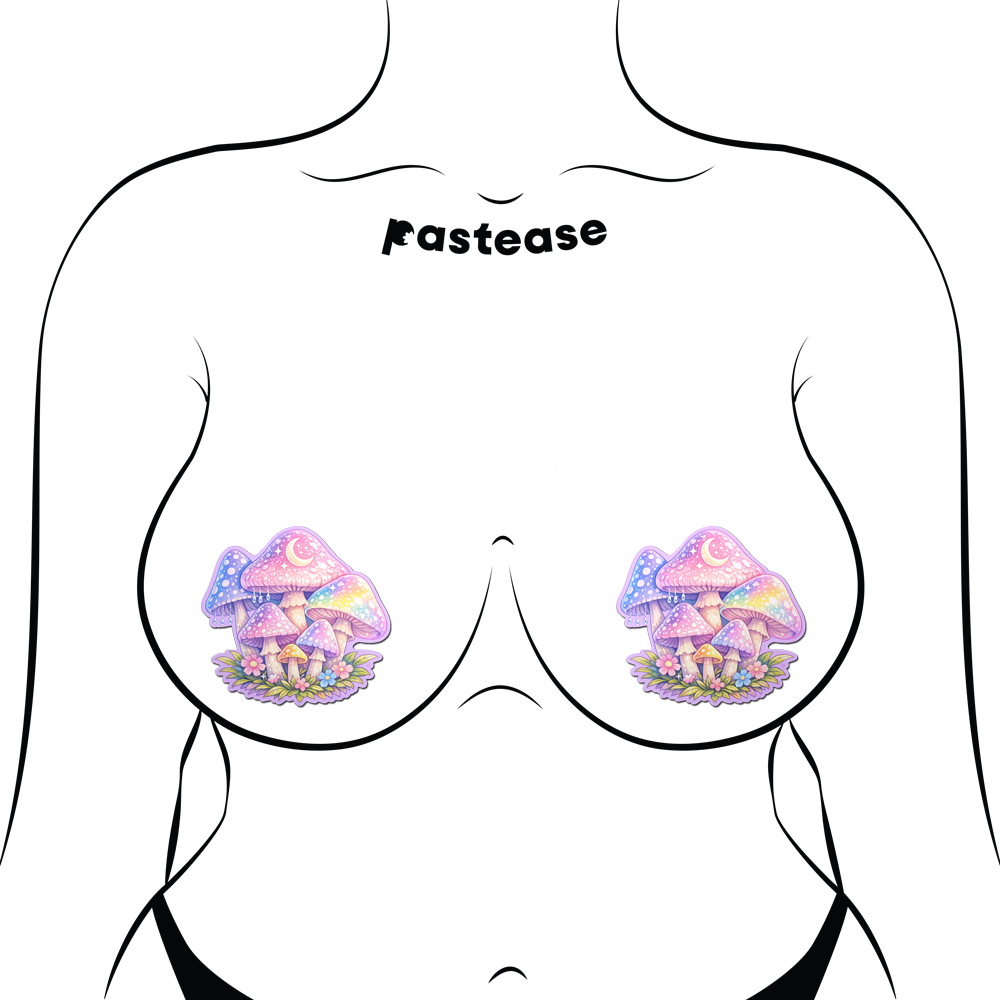 5-Pack: Pastel Celestial Fairycore Mushroom Breast Pasties by Pastease®