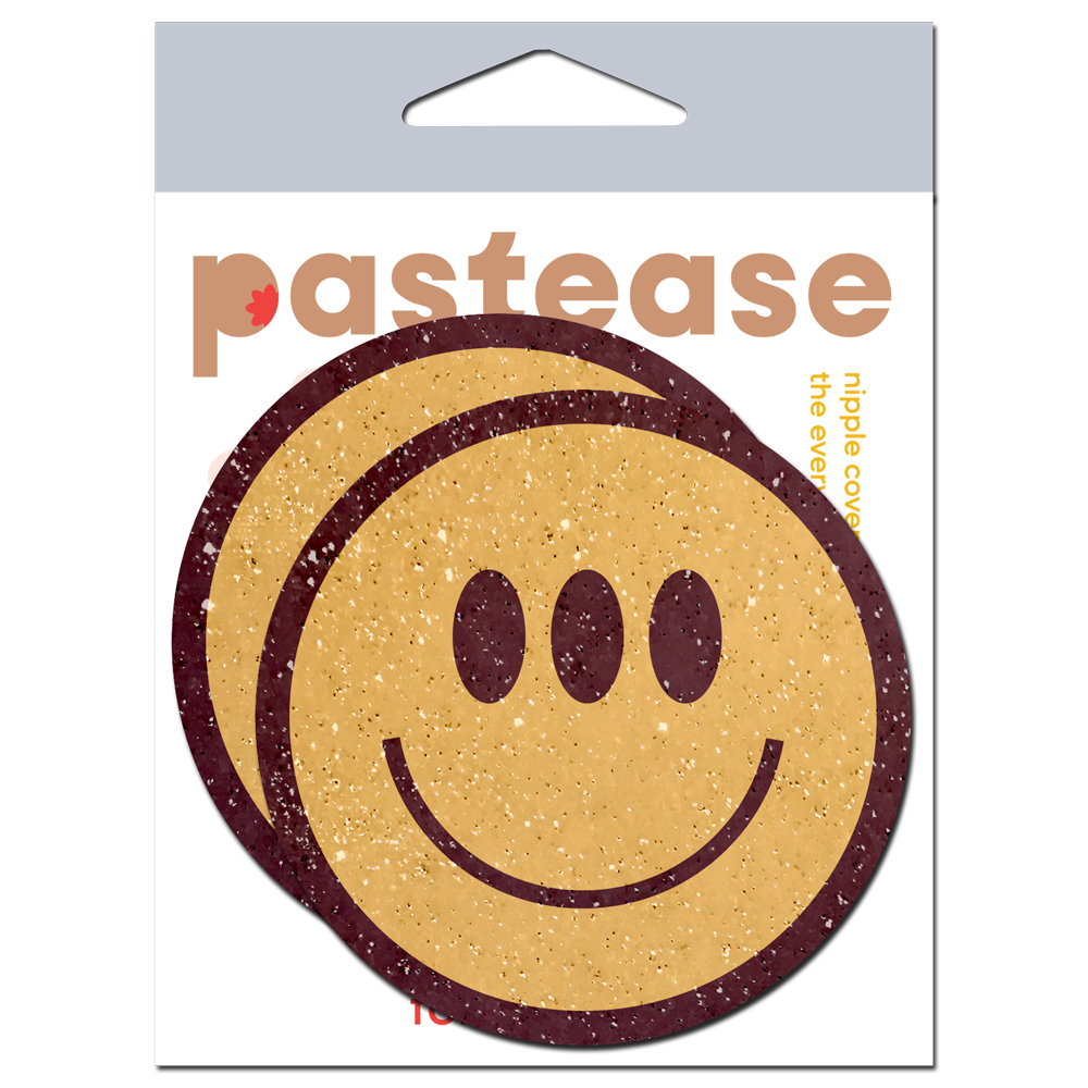 5 Pack: Trippy Smiley Face Pasties Three Eyed Yellow Breast Covers by Pastease