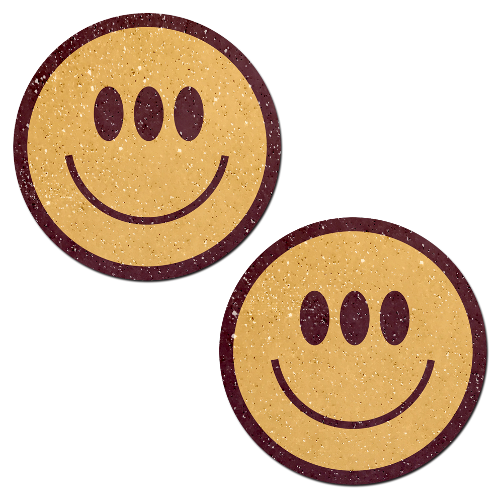 5 Pack: Trippy Smiley Face Pasties Three Eyed Yellow Breast Covers by Pastease