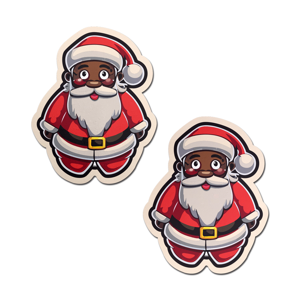 5-Pack: Santa: Black Jolly Saint Nick Breast Pasties by Pastease