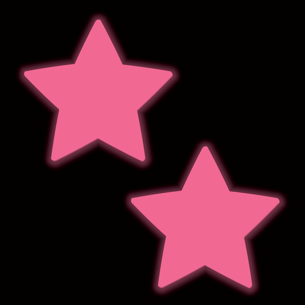 5-Pack: Star: Pink Pasties Glow in the Dark Star Nipple Covers by Pastease®