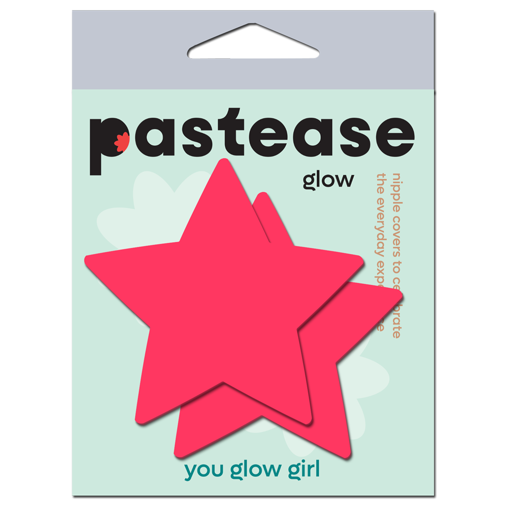 5-Pack: Star: Pink Pasties Glow in the Dark Star Nipple Covers by Pastease®