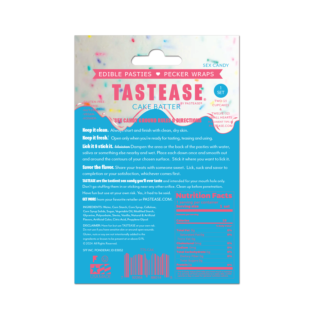 5 Pack: Tastease: Edible Cupcake Pasties & Pecker Wraps Cake Batter Candy by Pastease®