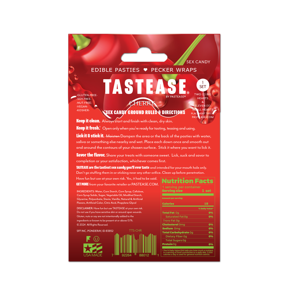 5 Pack: Tastease: Edible Cherry Pasties & Pecker Wraps Candy by Pastease®