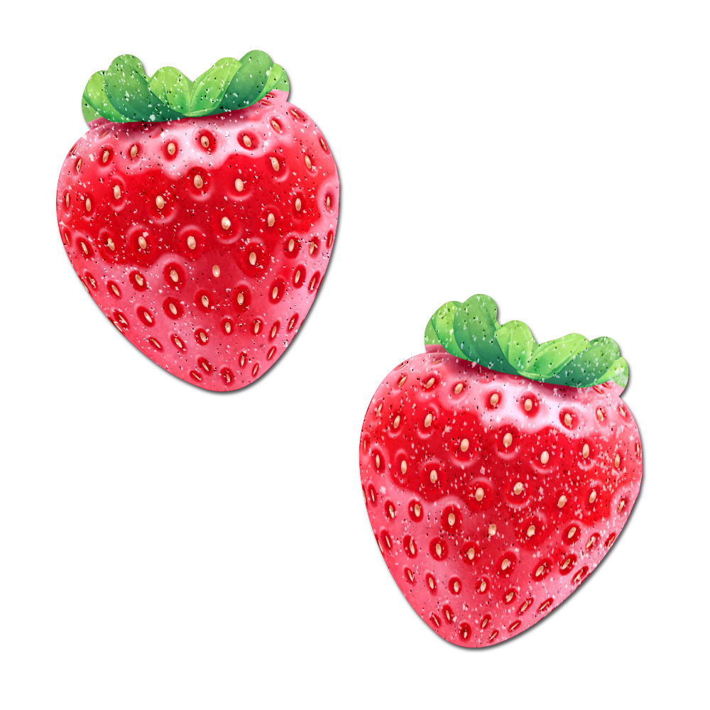 5 Pack: Strawberry: Sparkly Red & Juicy Berry Nipple Pasties by Pastease®
