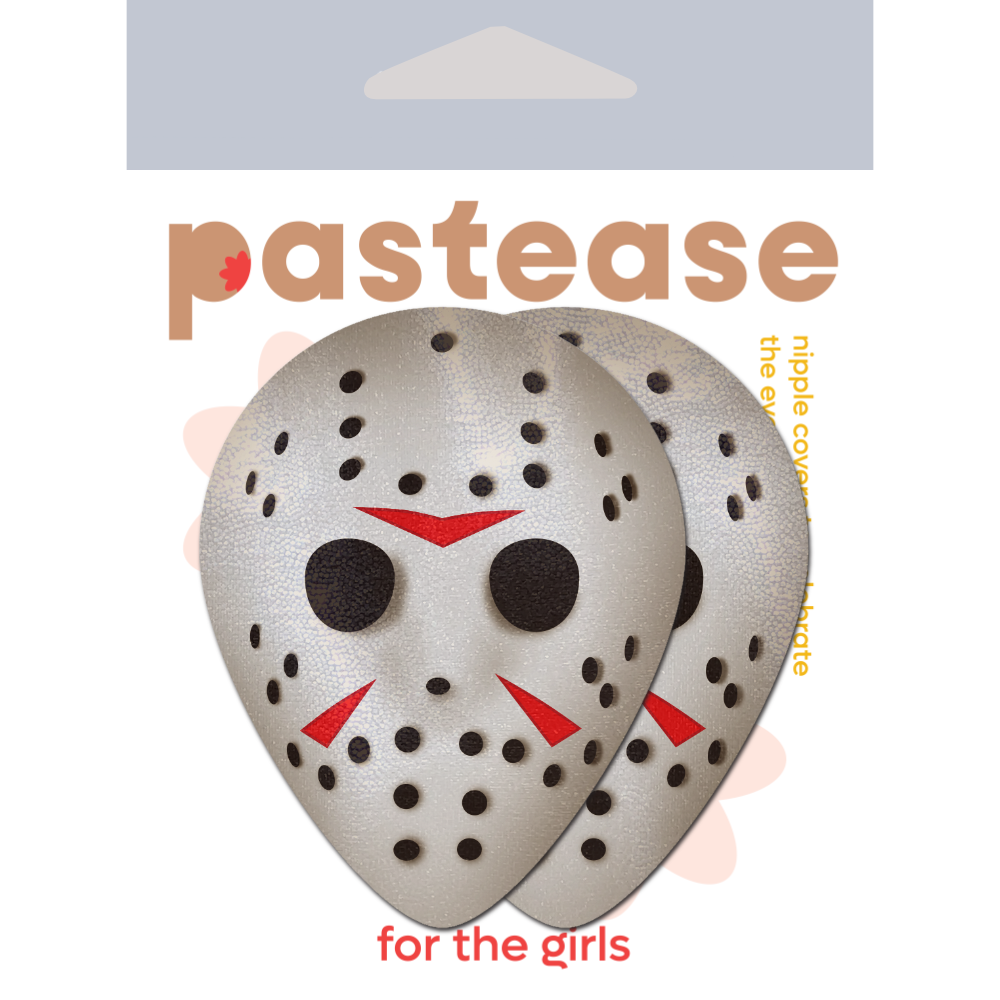 5-Pack: Scary Halloween Hockey Mask Nipple Pasties by Pastease® o/s