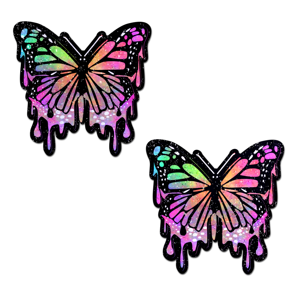 5 Pack: Butterfly Melt Trippy Glitter Rainbow Nipple Pasties by Pastease®
