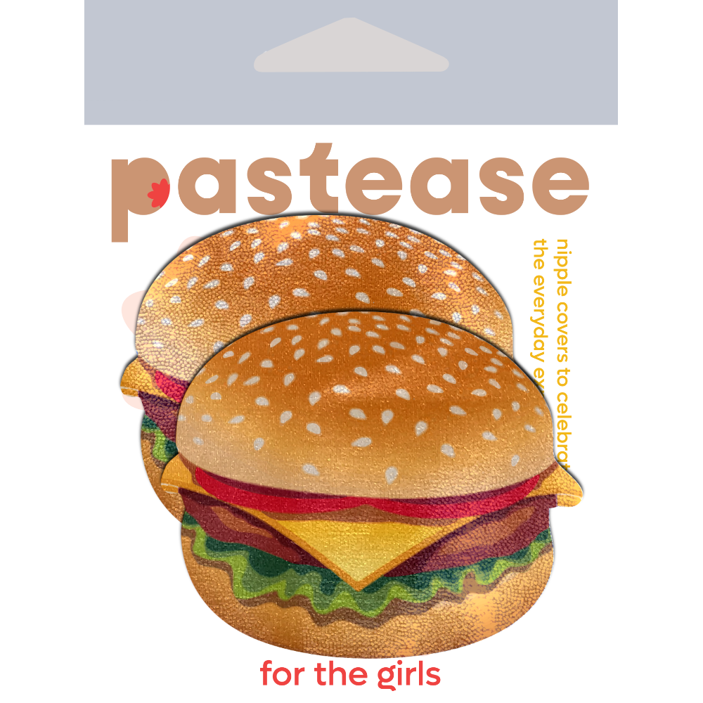 5-Pack: Burger: Delicious Cheeseburger Nipple Pasties by Pastease® o/s