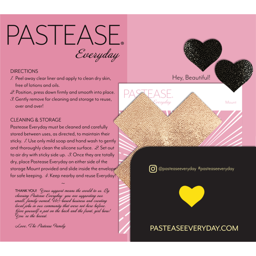 5-Pack: Reusable Pasties: Rose Gold Cross Nipple Covers by Pastease Everyday™ o/s