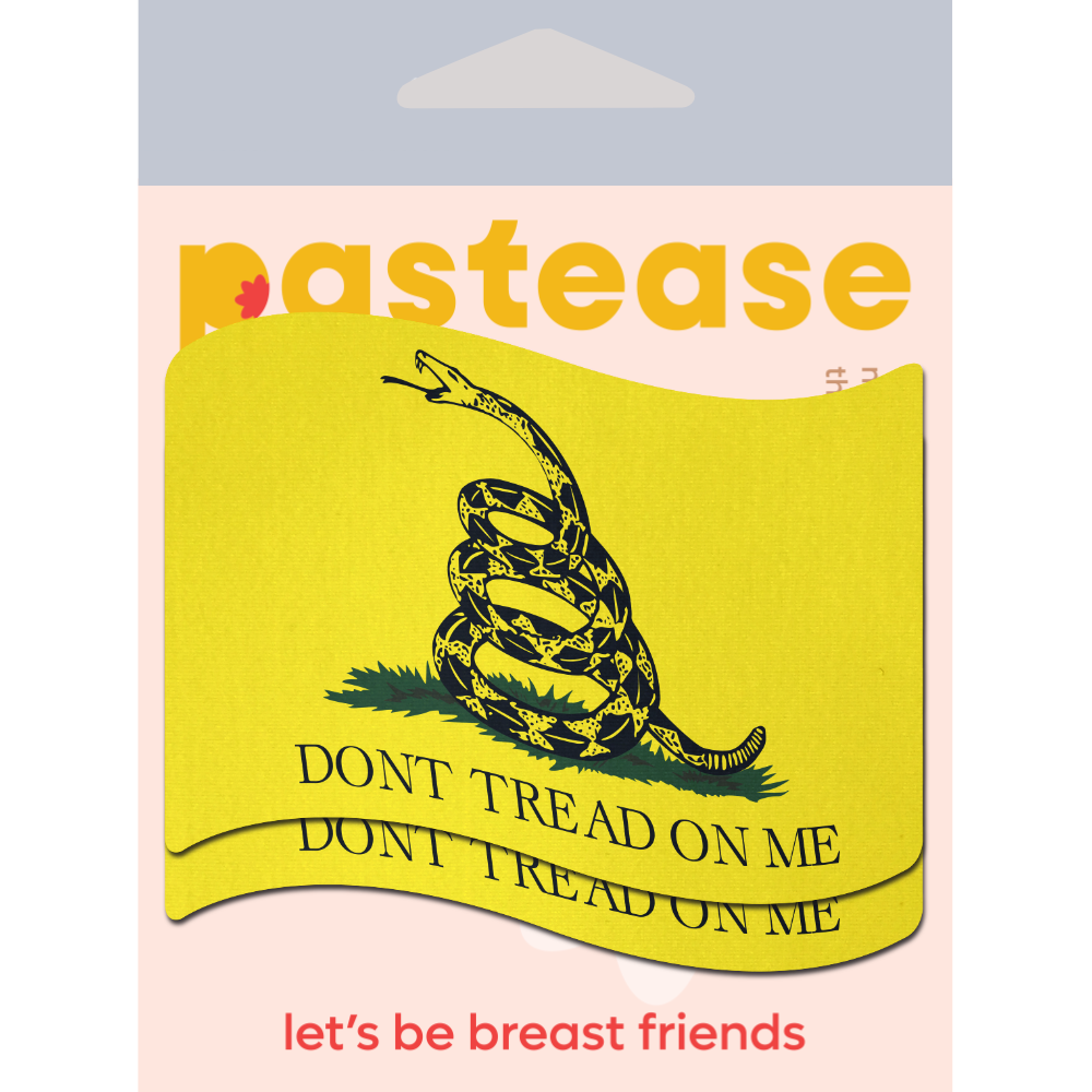 5 Pack: Flag: Don't Tread on Me Yellow Waving Flag Nipple Pasties by Pastease® o/s