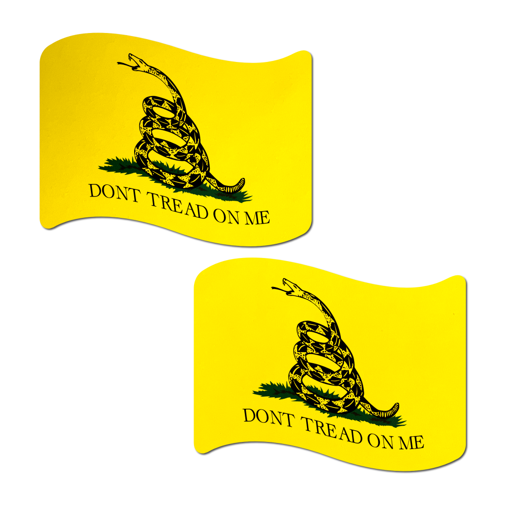 5 Pack: Flag: Don't Tread on Me Yellow Waving Flag Nipple Pasties by Pastease® o/s
