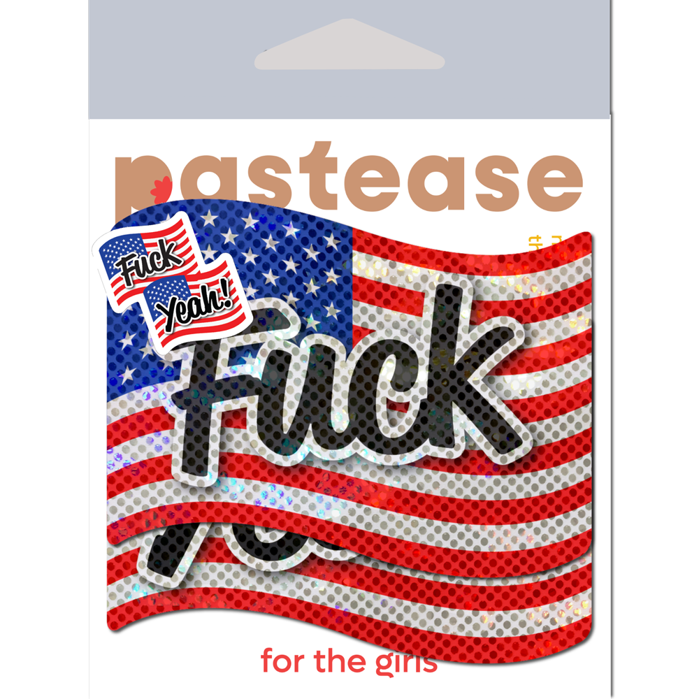 5-Pack: Flag: America 'Fuck Yeah!' USA Stars & Stripes Old Glory Nipple Pasties by Pastease® o/s