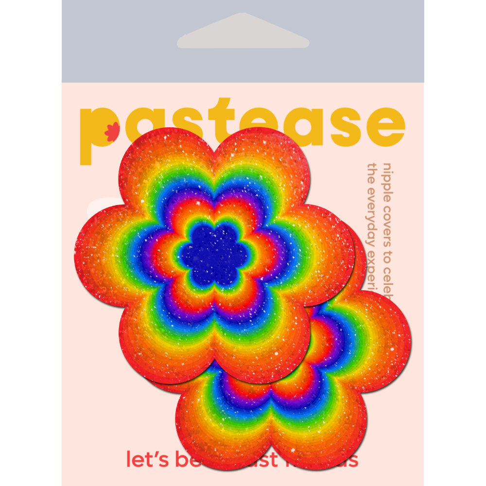 5-Pack: Daisy: Velvet Rainbow Pumping Daisy Nipple Pasties by Pastease® o/s