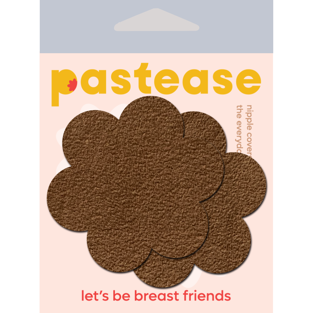 5-Pack: Dark Nude Concealing Flower Nipple Pasties by Pastease® o/s