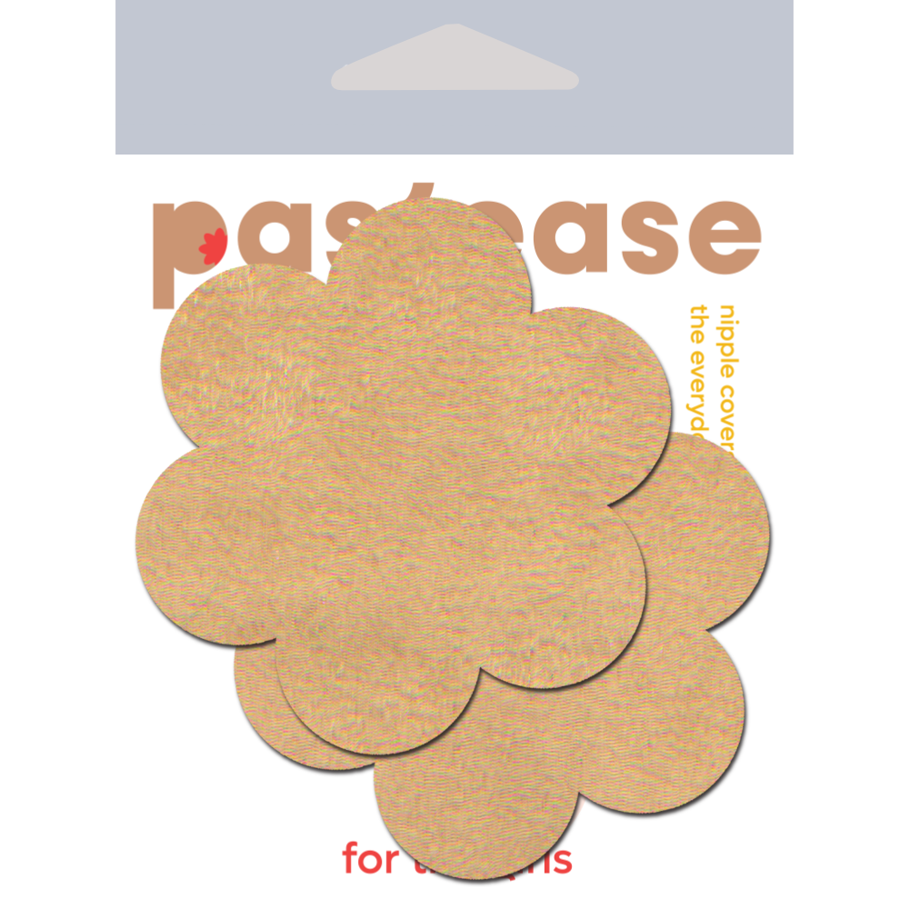5-Pack: Daisy: Camel Suede Flower Nipple Pasties by Pastease® o/s